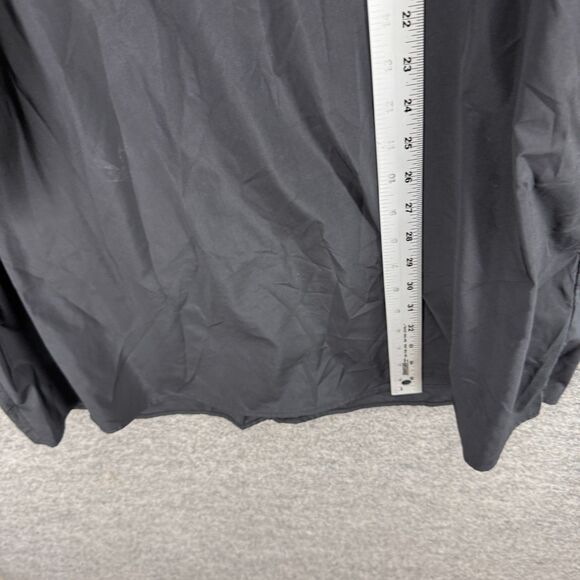 H&M Dress Women M Medium Black Shift Short Crew Neck Long Sleeve Tasseled Casual - Picture 4 of 8